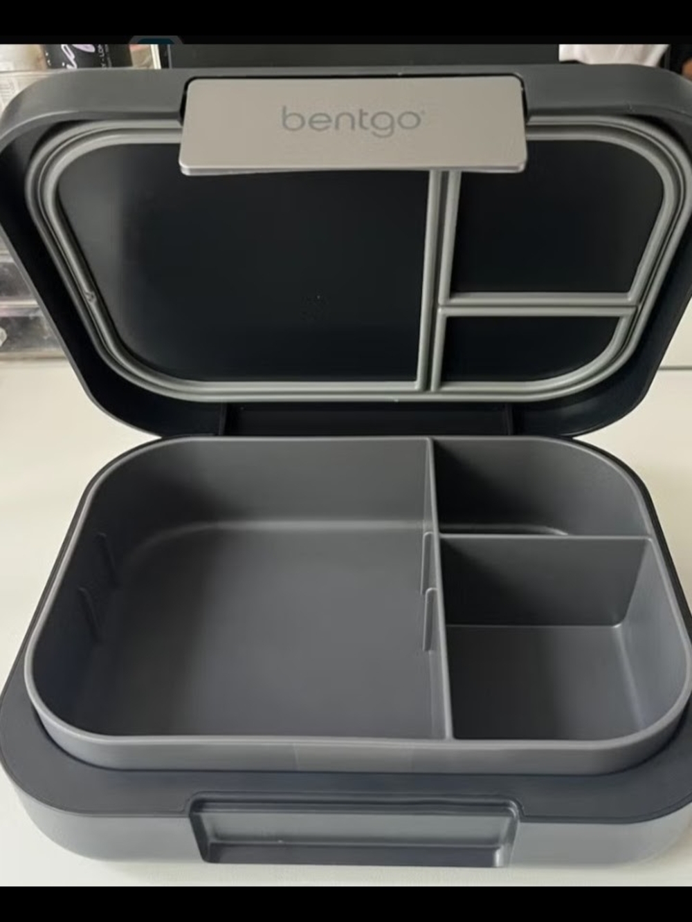 Bentgo Gray 3-Compartment Lunch Box - Leak-Resistant Meal Container